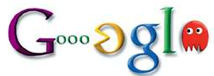Google doodle pacman logo